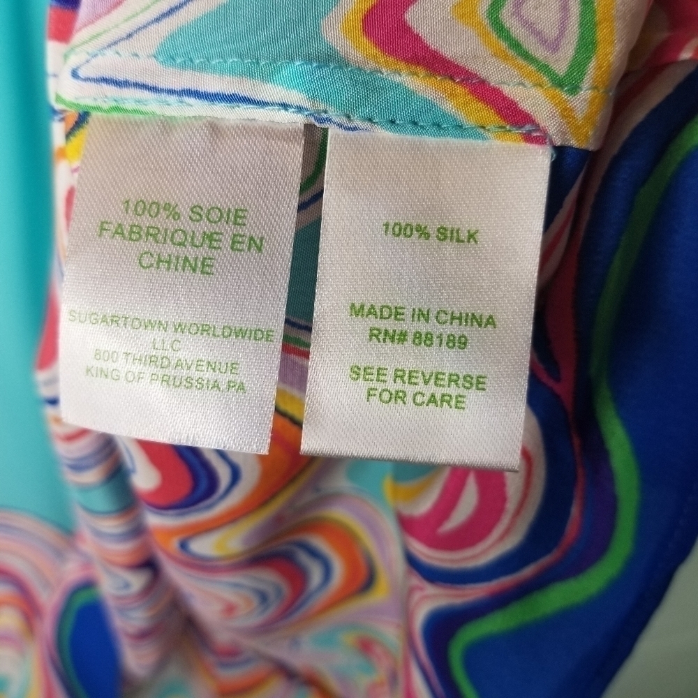 Lilly Pulitzer silk rohan tank shorely blue - Picture 8 of 10